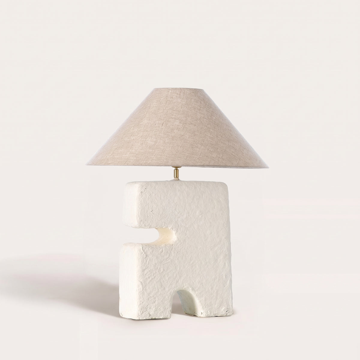 Lampe à poser L'Objet en papier mâché blanc