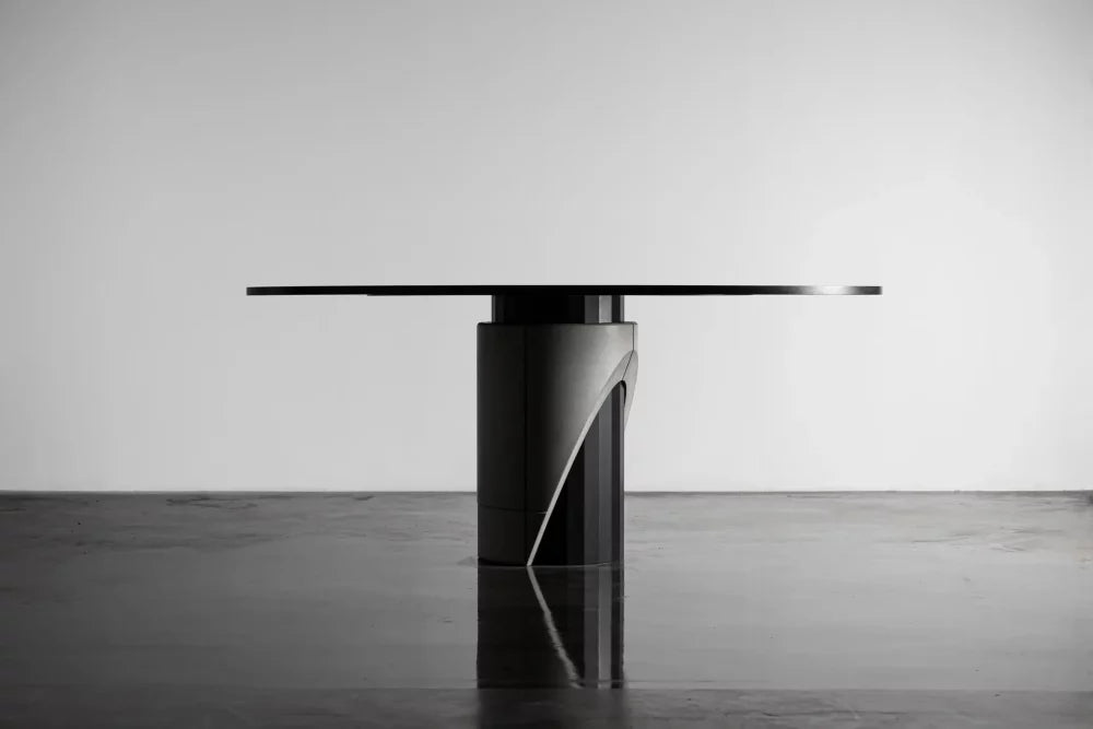 Table à manger en béton Sharp oblongue en situation 7