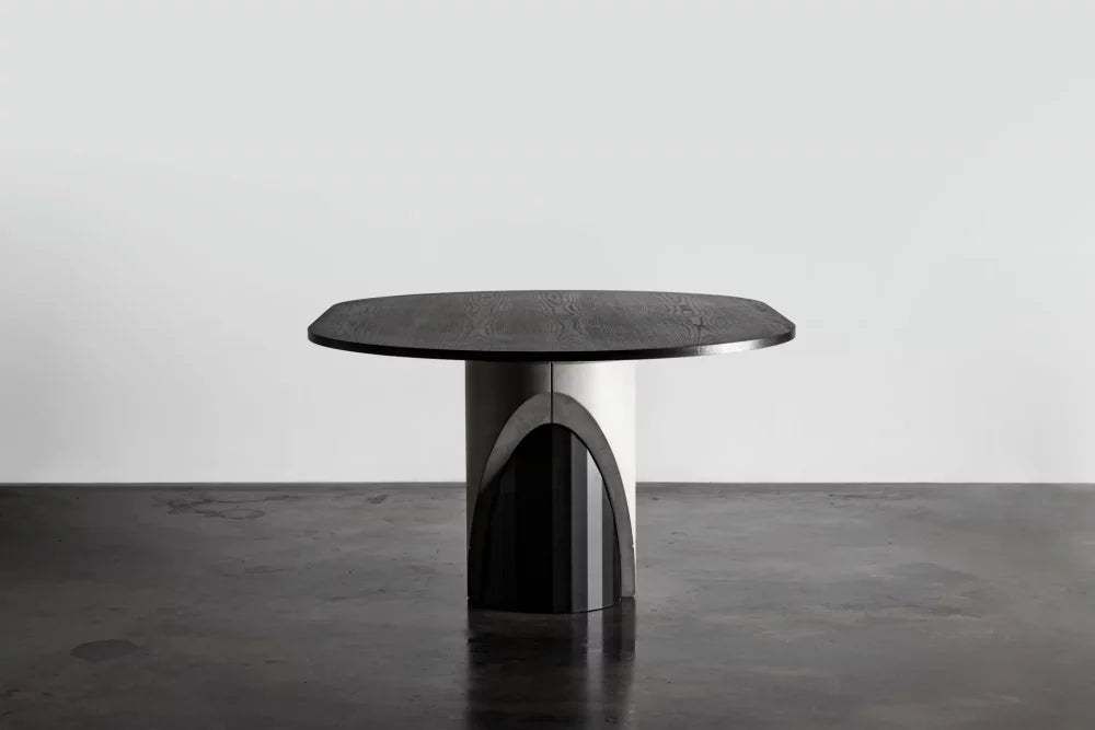 Table à manger en béton Sharp oblongue en situation 6