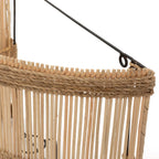 Abat-jour d'applique murale Doedoe en rotin naturel 45 cm, vue 6
