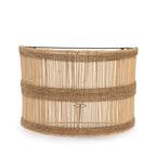 Abat-jour d'applique murale Doedoe en rotin naturel 45 cm