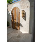 Abat-jour d'applique murale Jalal en rotin naturel 25 cm en situation