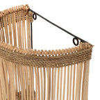 Abat-jour d'applique murale Jalal en rotin naturel 25 cm, vue 8