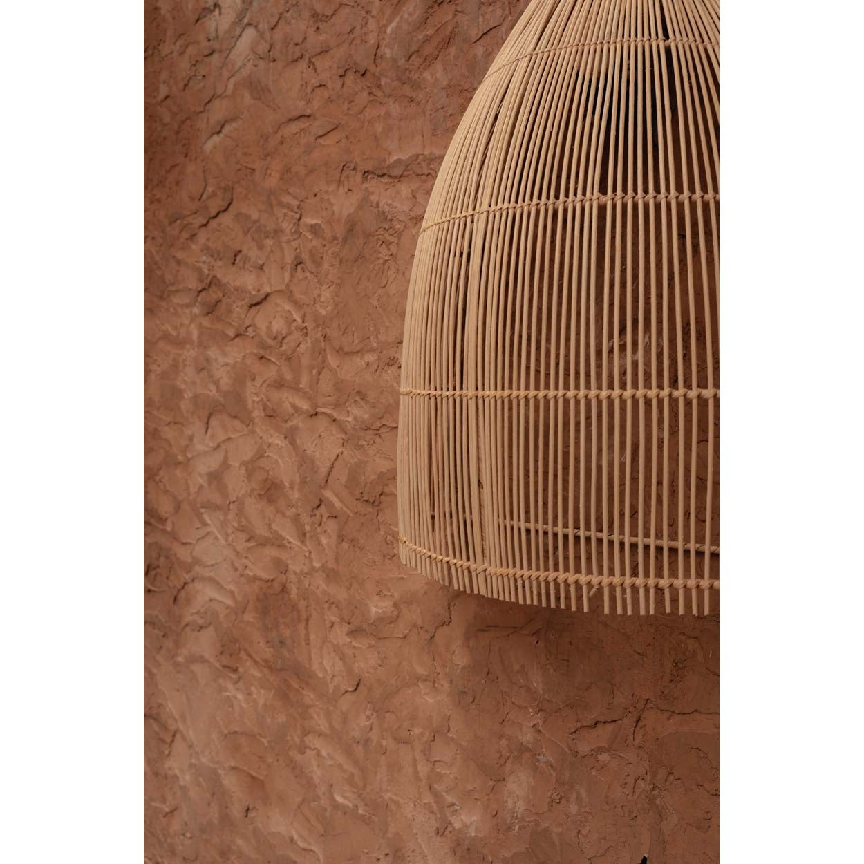 Abat-jour d'applique murale Lalo en rotin naturel 45 cm, vue 3