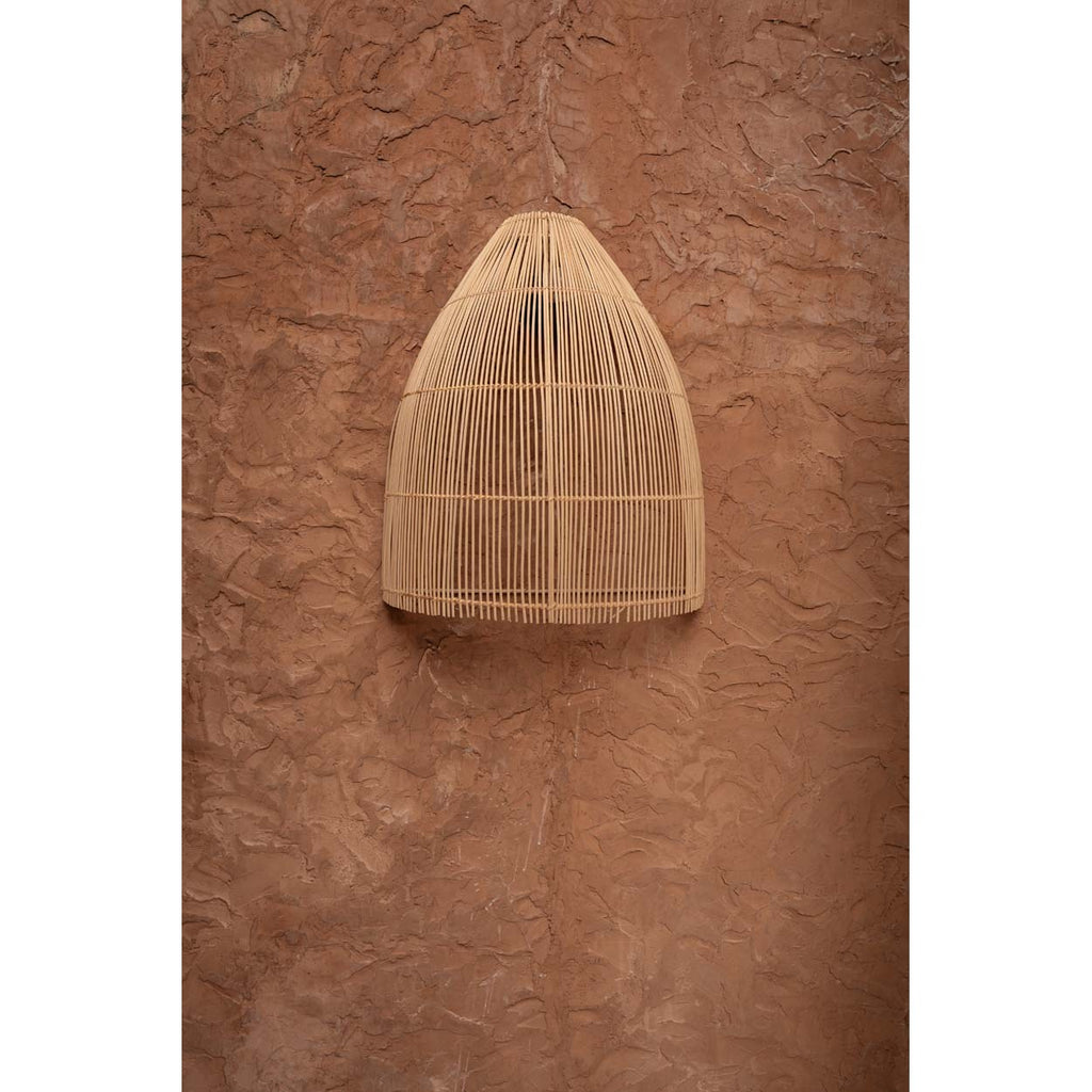 Abat-jour d'applique murale Lalo en rotin naturel 45 cm, vue 5