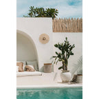 Abat-jour d'applique murale Let's Groove en herbe et métal 46 cm en situation