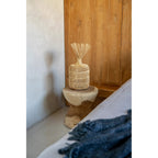 Abat-jour Dumpling en rotin naturel 50 cm en situation