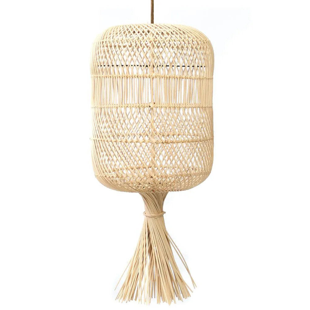 Abat-jour Dumpling en rotin naturel 65 cm, vue 4