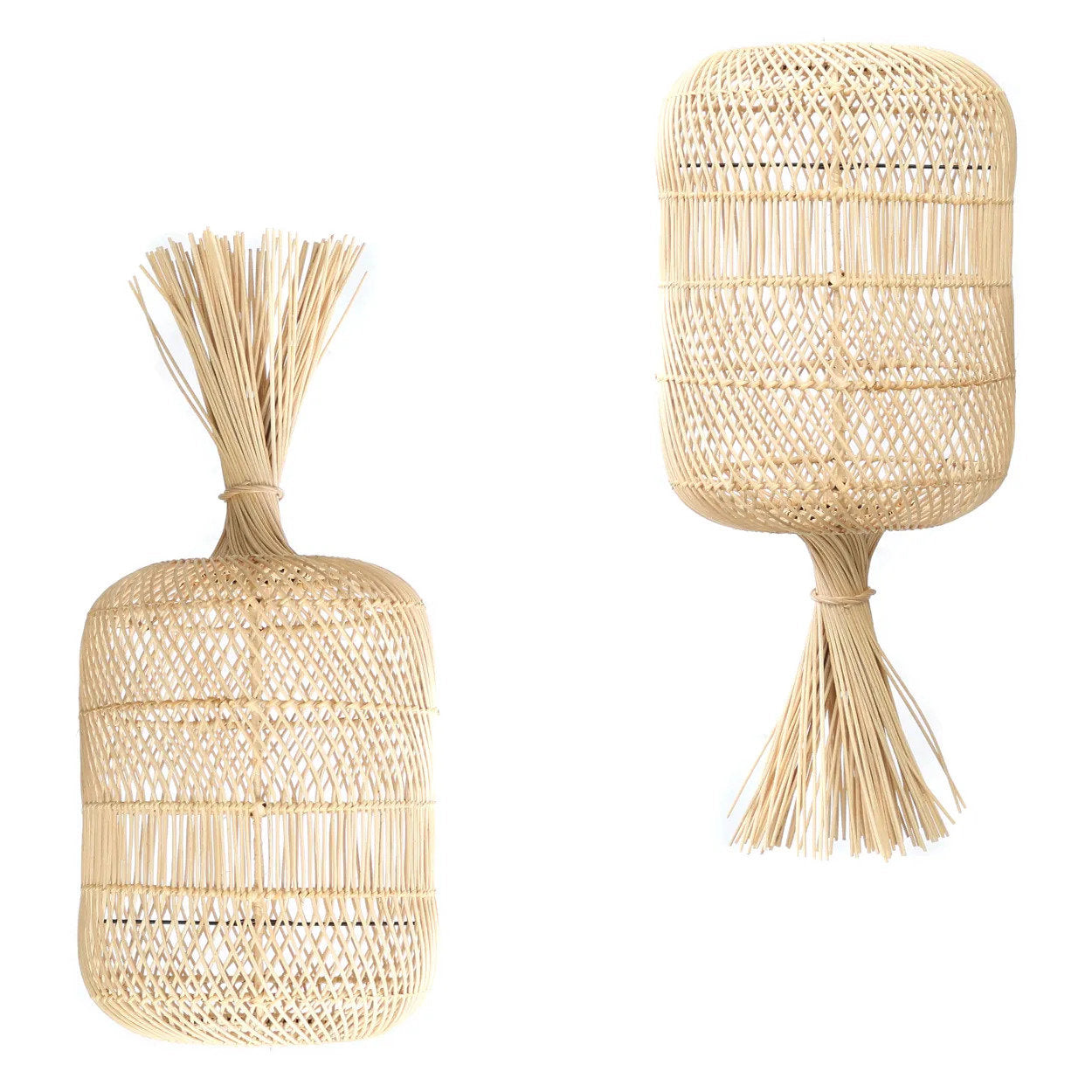 Abat-jour Dumpling en rotin naturel 65 cm, vue 5