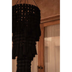 Abat-jour de lustre Nomad en coton noir 160 cm, vue 3