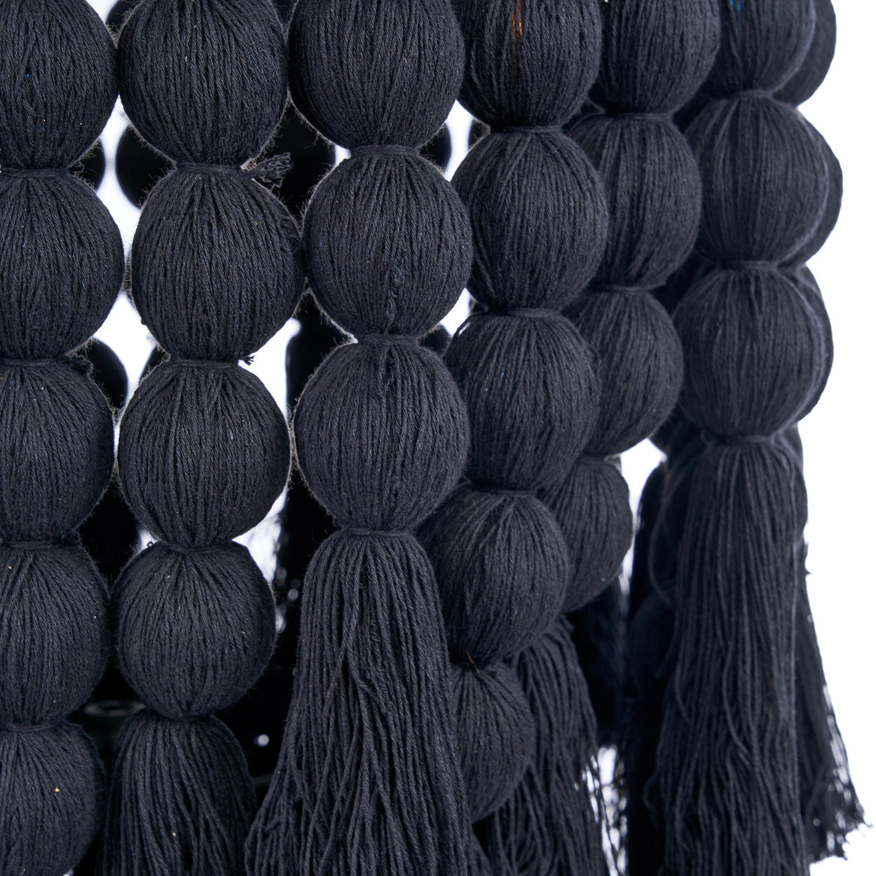 Abat-jour de lustre Nomad en coton noir 160 cm, vue 4
