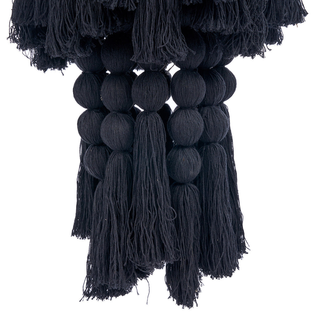 Abat-jour de lustre Nomad en coton noir 160 cm, vue 5