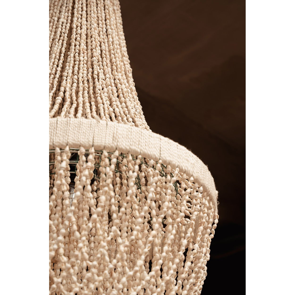 Abat-jour de lustre Ocean Tower en coquillages naturels, vue 5
