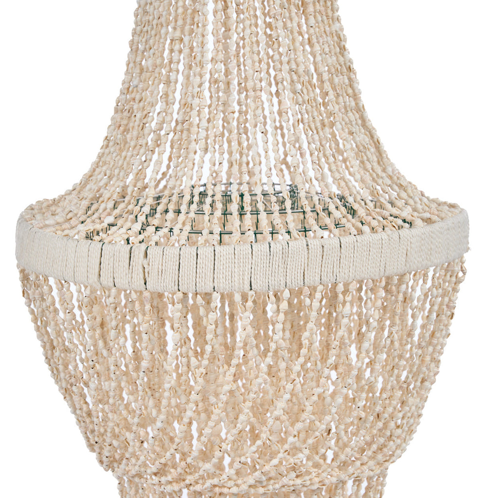 Abat-jour de lustre Ocean Tower en coquillages naturels, vue 6