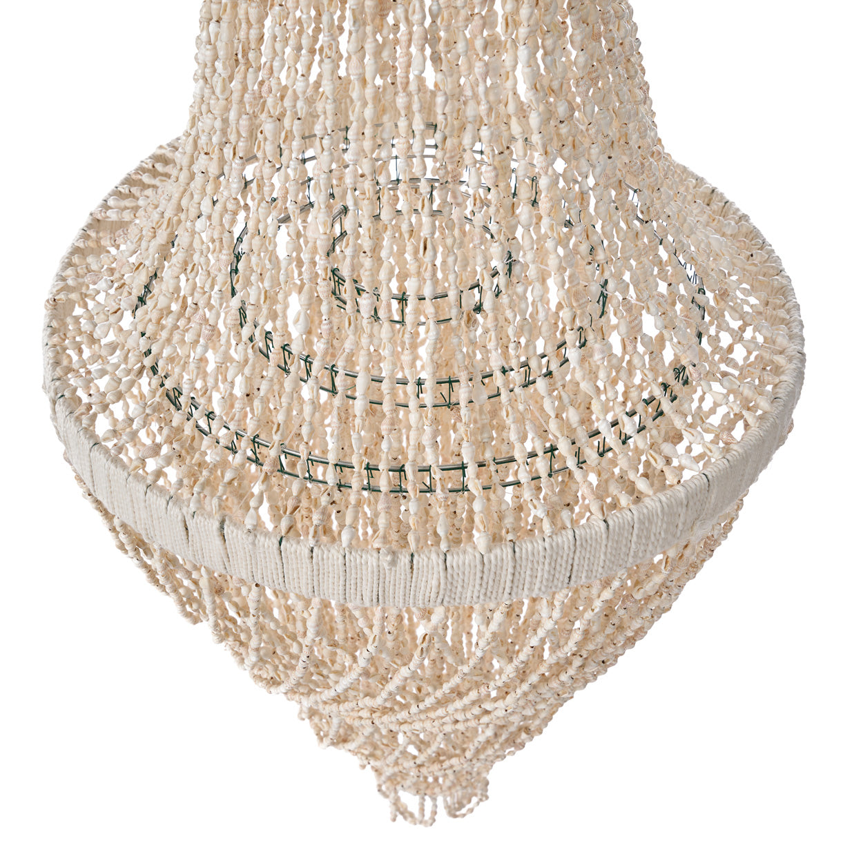 Abat-jour de lustre Ocean Tower en coquillages naturels, vue 8