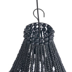 Abat-jour de lustre Teardrop en perles de bois noir, vue 6