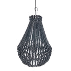 Abat-jour de lustre Teardrop en perles de bois noir, vue 8