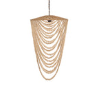 Abat-jour de lustre Wooden Bead en perles de bois naturel