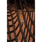 Abat-jour de lustre Wooden Bead en perles de bois noir, vue 3
