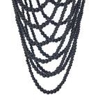 Abat-jour de lustre Wooden Bead en perles de bois noir, vue 8