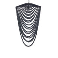 Abat-jour de lustre Wooden Bead en perles de bois noir