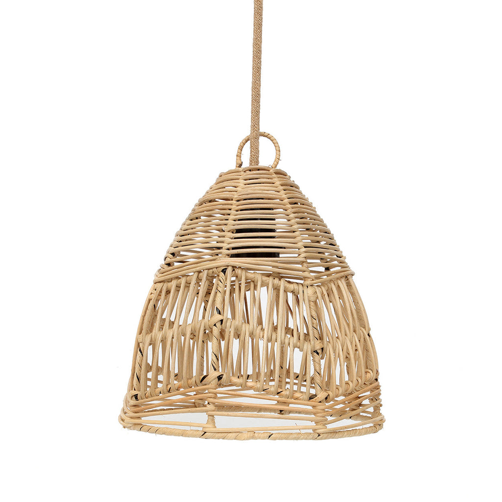 Abat-jour de suspension Bala en rotin naturel 24 cm