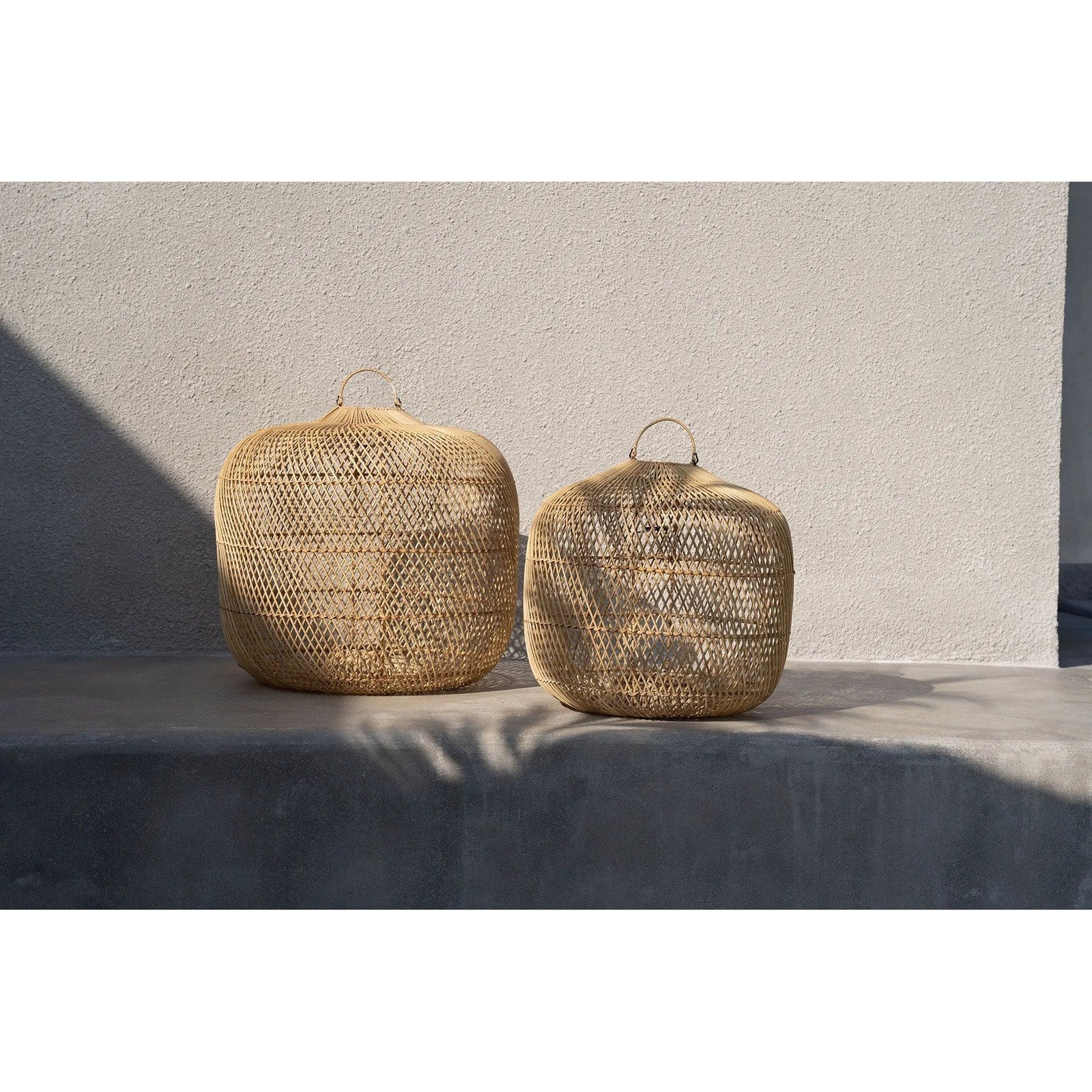 Abat-jour de suspension Batu Bolong en rotin naturel 58 cm, vue 3