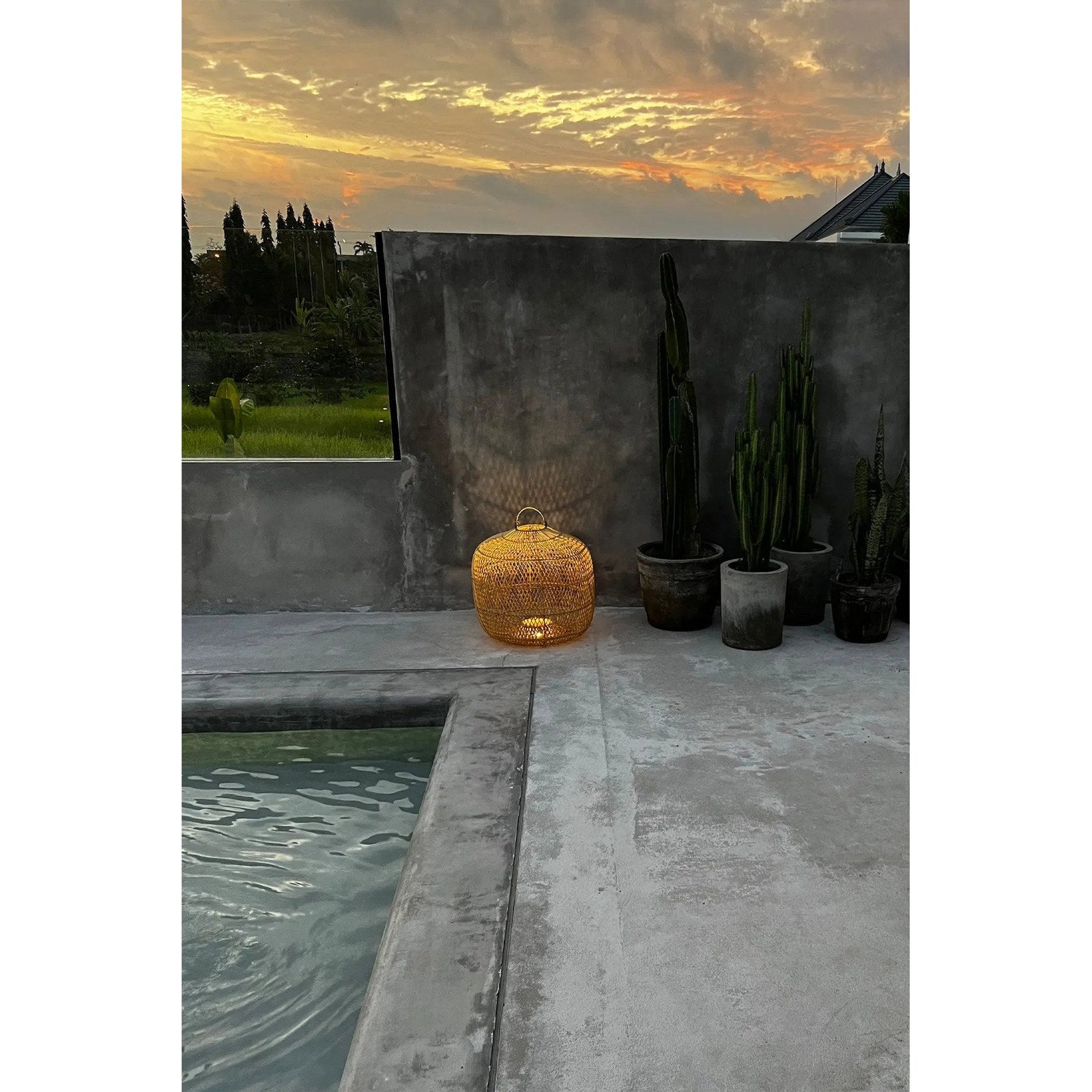 Abat-jour de suspension Batu Bolong en rotin naturel 58 cm, vue 5