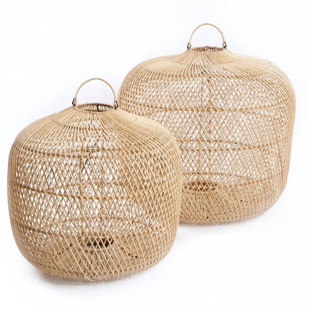 Abat-jour de suspension Batu Bolong en rotin naturel 58 cm, vue 8
