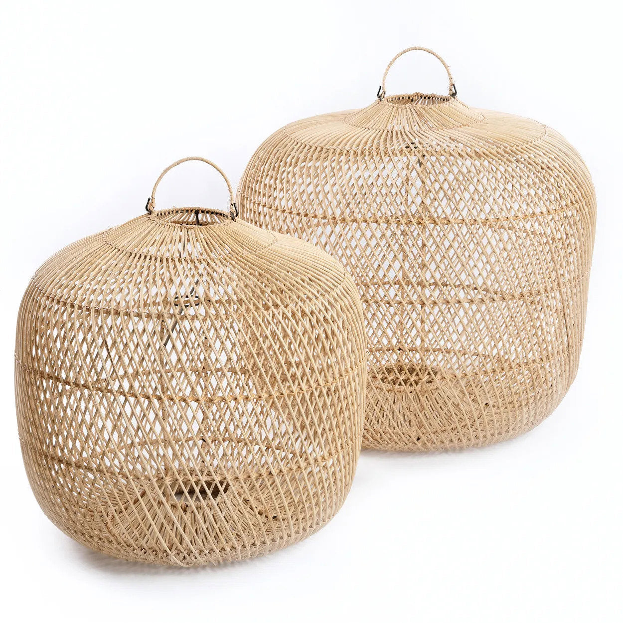 Abat-jour de suspension Batu Bolong en rotin naturel 58 cm, vue 8