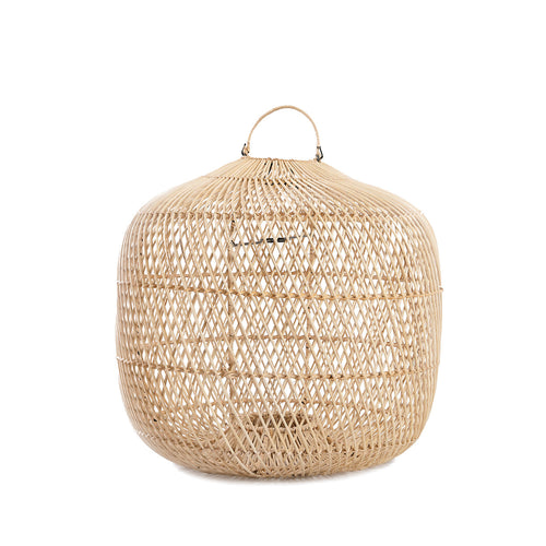 Abat-jour de suspension Batu Bolong en rotin naturel 58 cm