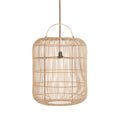 Abat-jour de suspension Bozelo en rotin naturel 60 cm