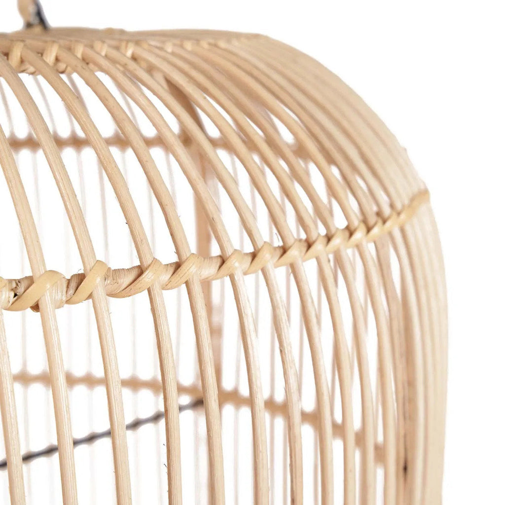 Abat-jour de suspension Bozelo en rotin naturel 80 cm, vue 3