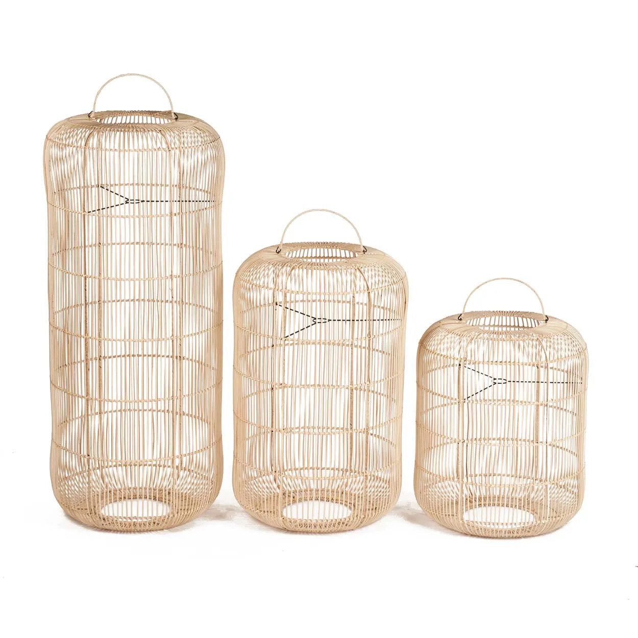 Abat-jour de suspension Bozelo en rotin naturel 80 cm, vue 4