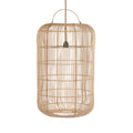 Abat-jour de suspension Bozelo en rotin naturel 80 cm