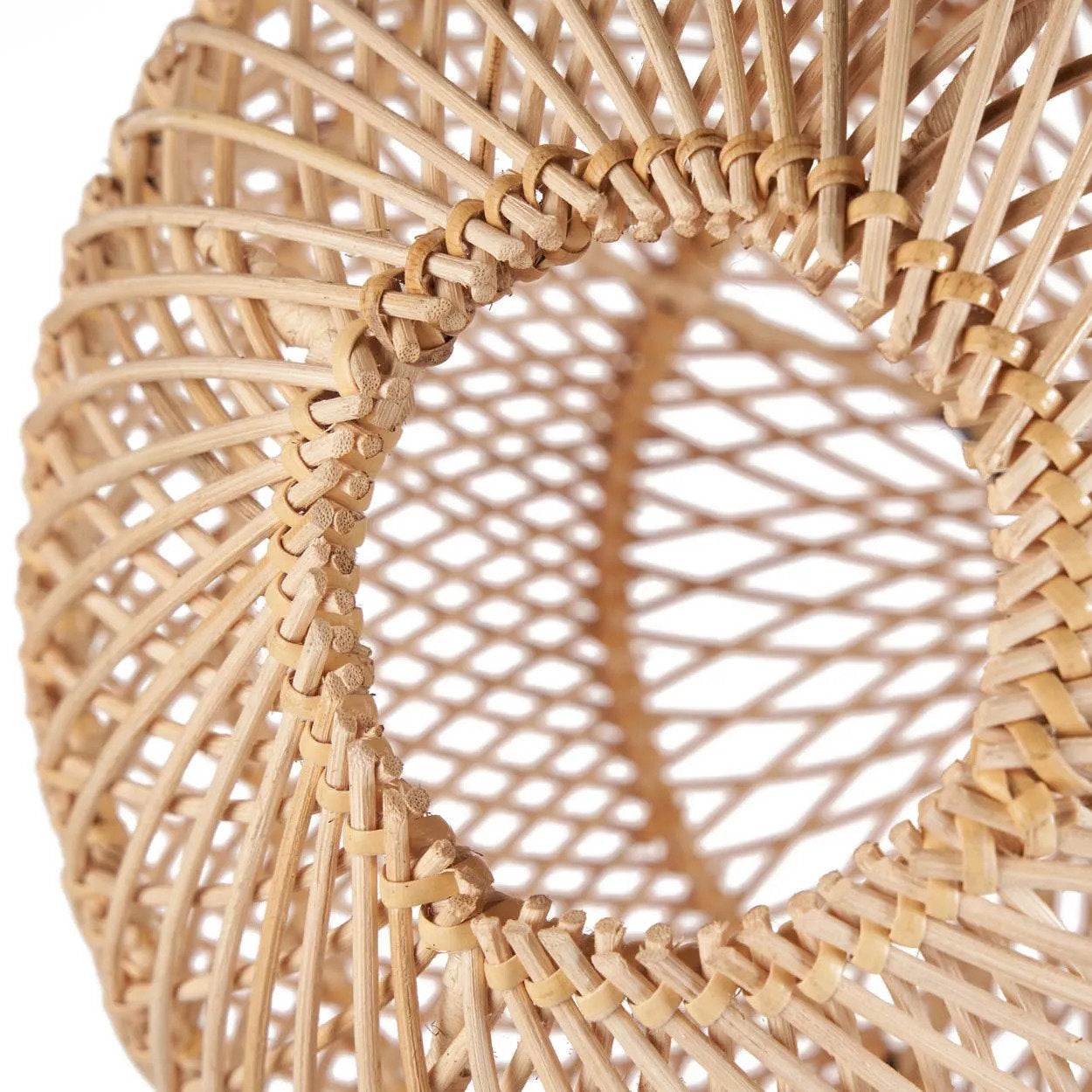 Abat-jour de suspension Bubble en rotin naturel 50 cm, vue 8