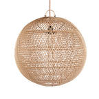 Abat-jour de suspension Bubble en rotin naturel 50 cm