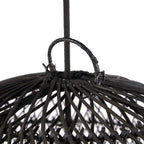 Abat-jour de suspension Bubble en rotin noir 50 cm, vue 4