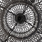 Abat-jour de suspension Bubble en rotin noir 50 cm, vue 5