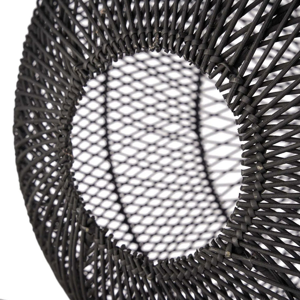 Abat-jour de suspension Bubble en rotin noir 50 cm, vue 6