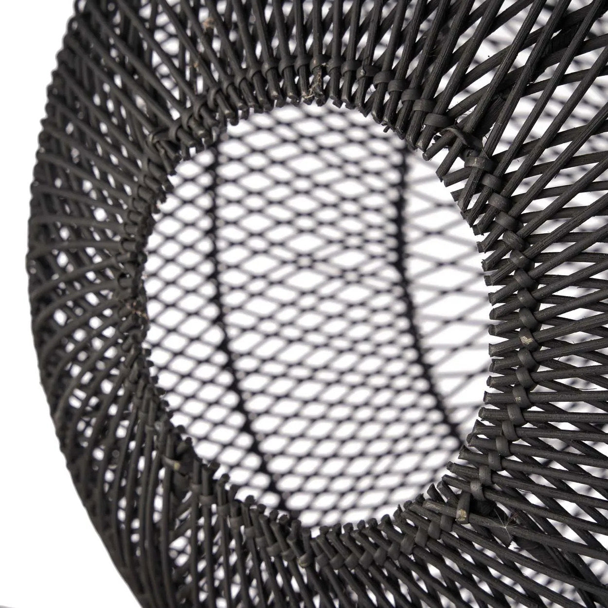 Abat-jour de suspension Bubble en rotin noir 50 cm, vue 6