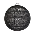 Abat-jour de suspension Bubble en rotin noir 50 cm