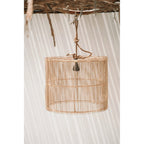 Abat-jour de suspension Chacha en rotin naturel 45 cm, vue 3