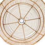 Abat-jour de suspension Chacha en rotin naturel 45 cm, vue 6