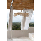Abat-jour de suspension Chapeau en rotin naturel 75 cm, vue 3
