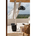 Abat-jour de suspension Cloud en rotin noir 60 cm, vue 3