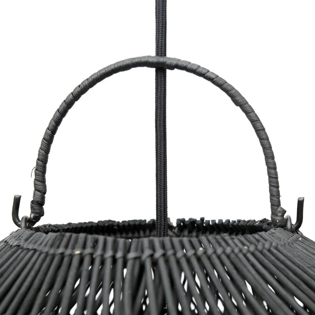 Abat-jour de suspension Cloud en rotin noir 60 cm, vue 6