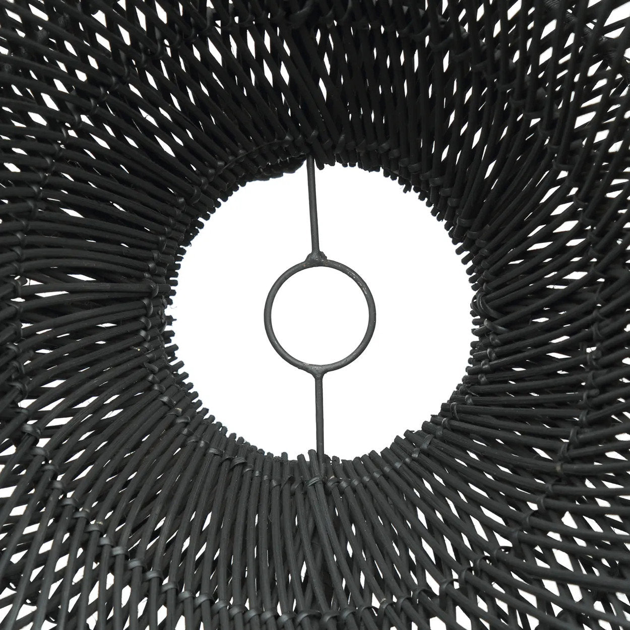 Abat-jour de suspension Cloud en rotin noir 60 cm, vue 7