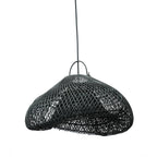 Abat-jour de suspension Cloud en rotin noir 60 cm