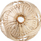 Abat-jour de suspension Garaffa en rotin naturel 70 cm, vue 3